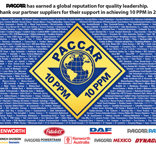 DAYCO presented with PACCAR quality achievement award