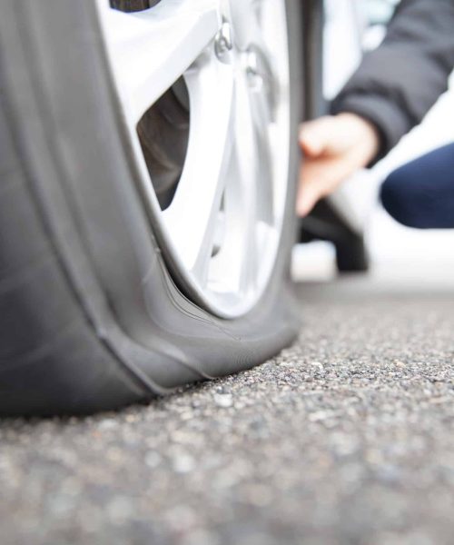 Drivers unwilling to deal with flat tyre at roadside