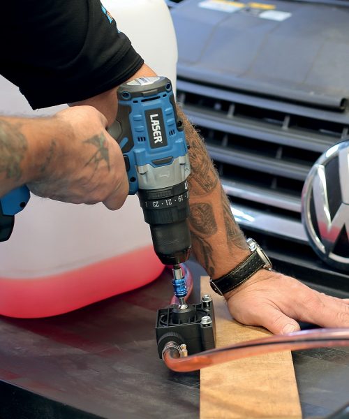 Drill-powered pump launched by Laser Tools